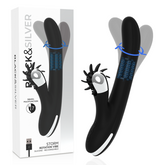 BLACK&SILVER – VIBRADOR ROTATION RABBIT STORM